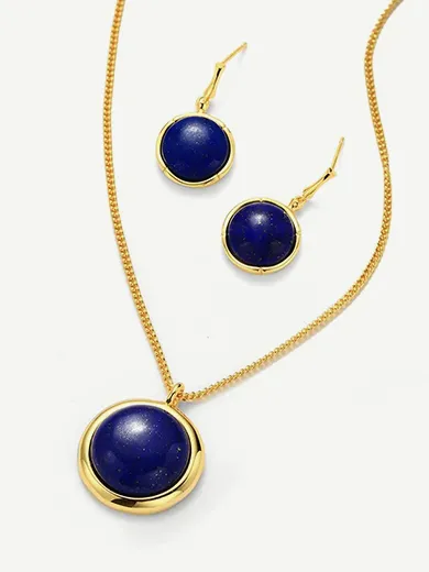 Lapis Lazuli Necklace and Earrings