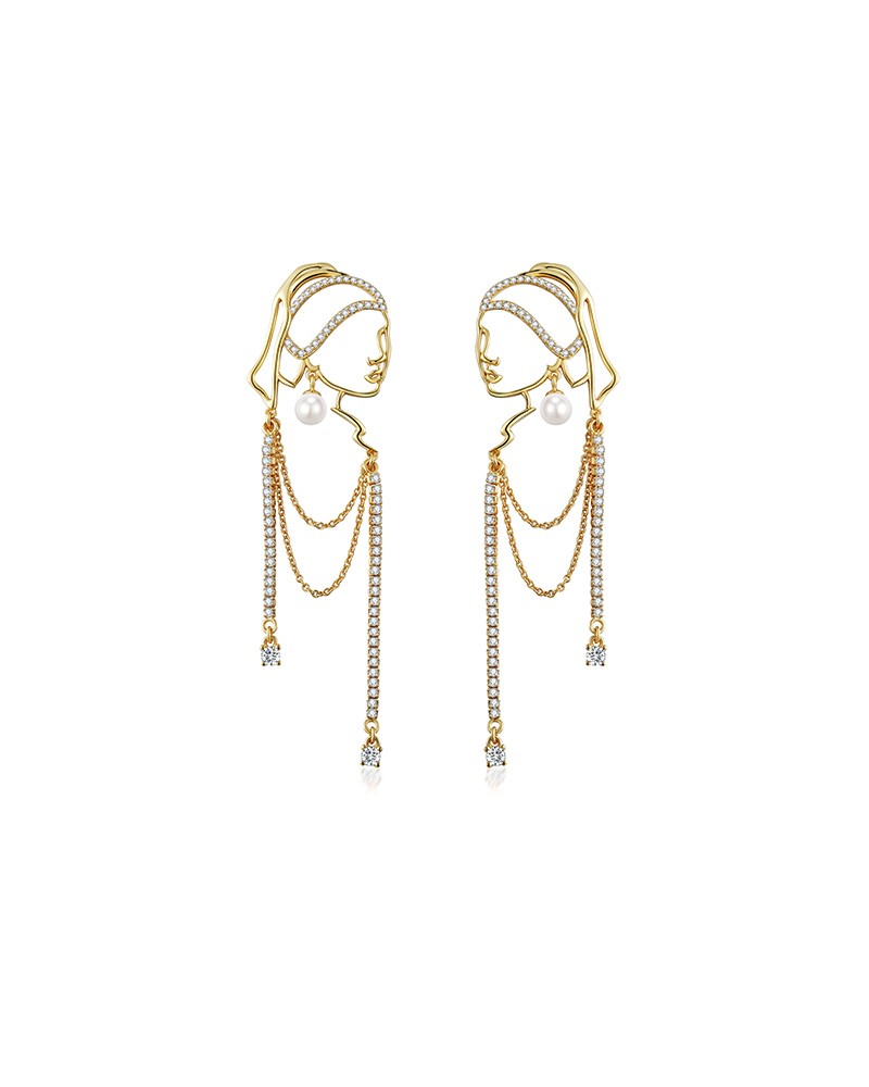 Dangle Earrings online For Women Girl With Pearl Earrings Inspired from Kaykelly